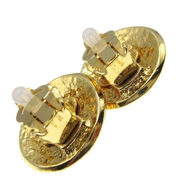 Chanel Button Earrings Clip-On Gold - Picture 4 of 4